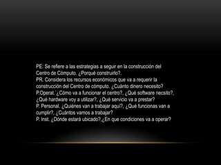 Dirección y controlN. Planeación.Proceso que permite la identificación de oportunidades de mejoramiento en la operación de la organización con base en la técnica, así como el establecimiento formal de planes o proyectos para el aprovechamiento integral de dichas oportunidades.NIVELES:Planeación Estratégica.