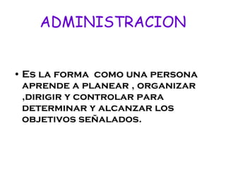 Administracion de empresas