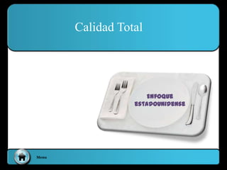 Menu
Calidad Total
Enfoque
estadounidense
 