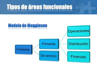 Tipos de áreas funcionales
 