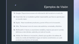 z
Ejemplos de Visión
 