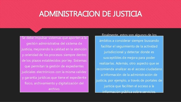 Administracion de justicia