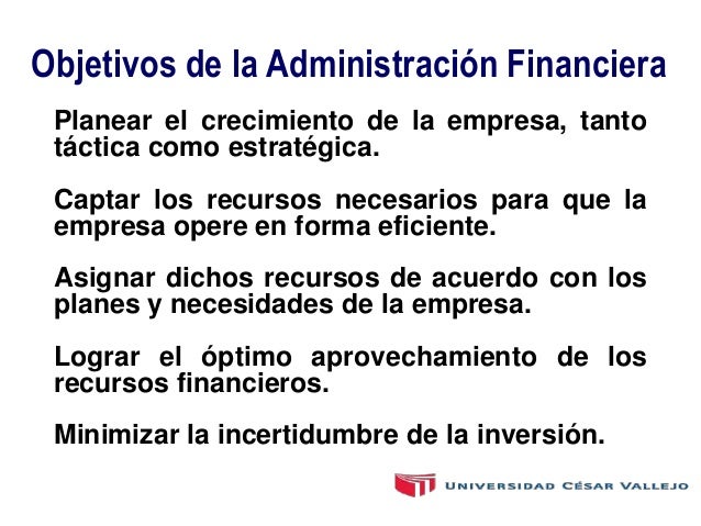 Cuales Son Los Objetivos De La Administracion Financiera