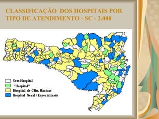 CLASSIFICAÇÃO  DOS HOSPITAIS POR TIPO DE ATENDIMENTO - SC - 2.000 