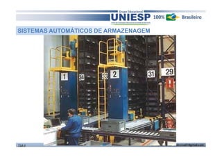 SISTEMAS AUTOMÁTICOS DE ARMAZENAGEM 
TGA II Prof. Marcos Cruz – mdccruz01@gmail.com 
