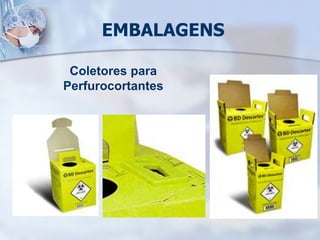 EMBALAGENS
Coletores para
Perfurocortantes
 