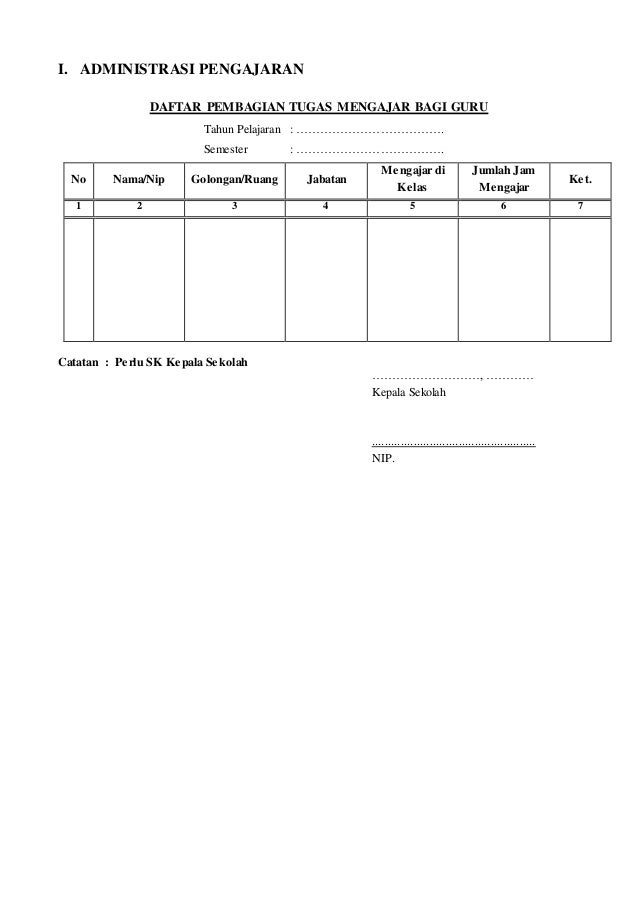 Administrasi Kepala Sekolah