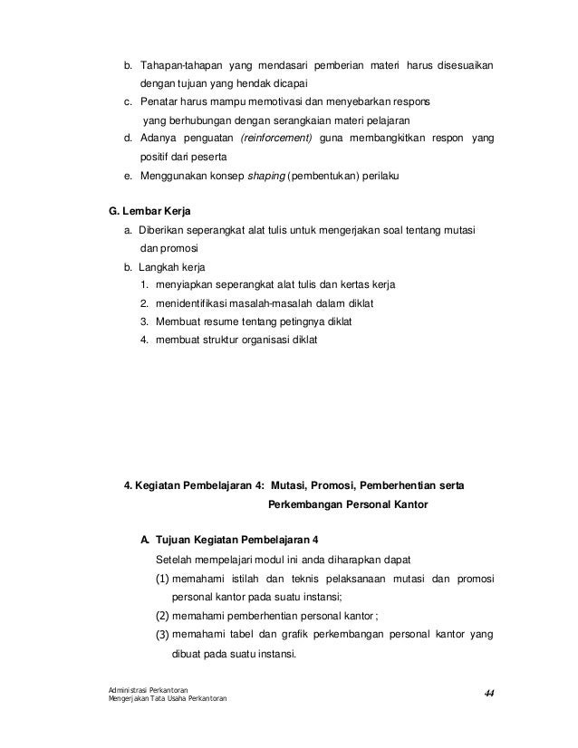 Bahan Ajar Administrasi Kepegawaian