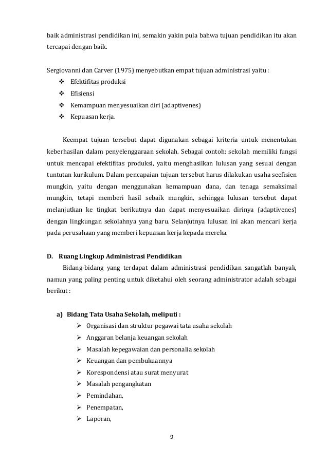Makalah Administrasi pendidikan