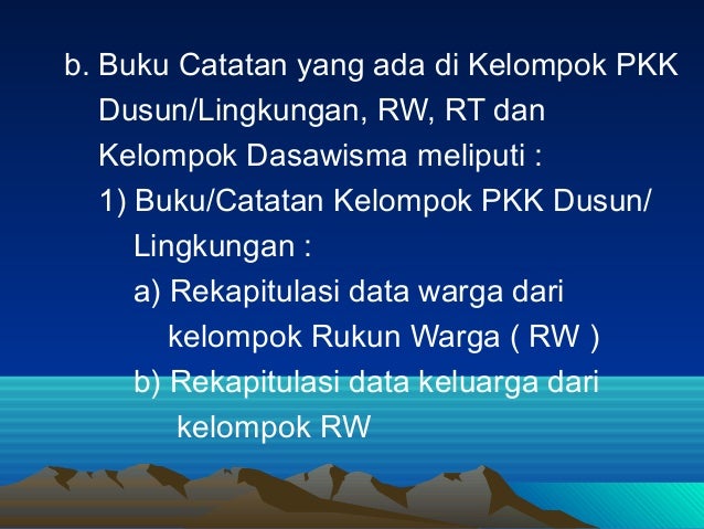 Cara Mengisi Rekapitulasi Catatan Data Dan Kegiatan Warga ...