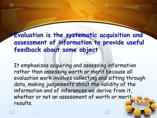 Administration and Supervision in Evaluation | PPT