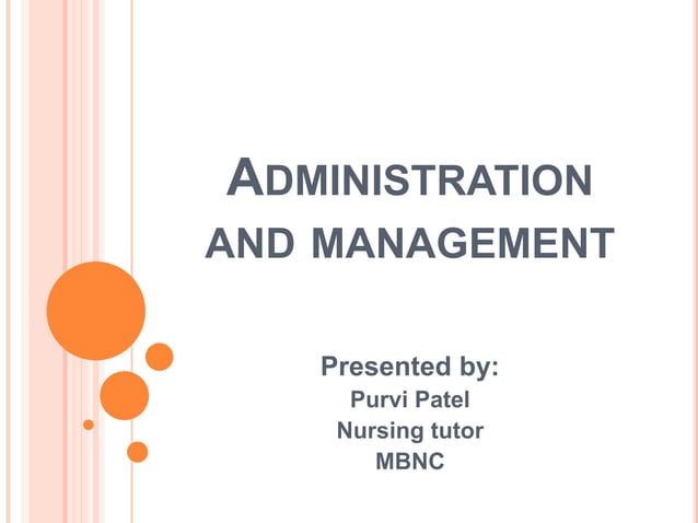 Administration and management | PPTX