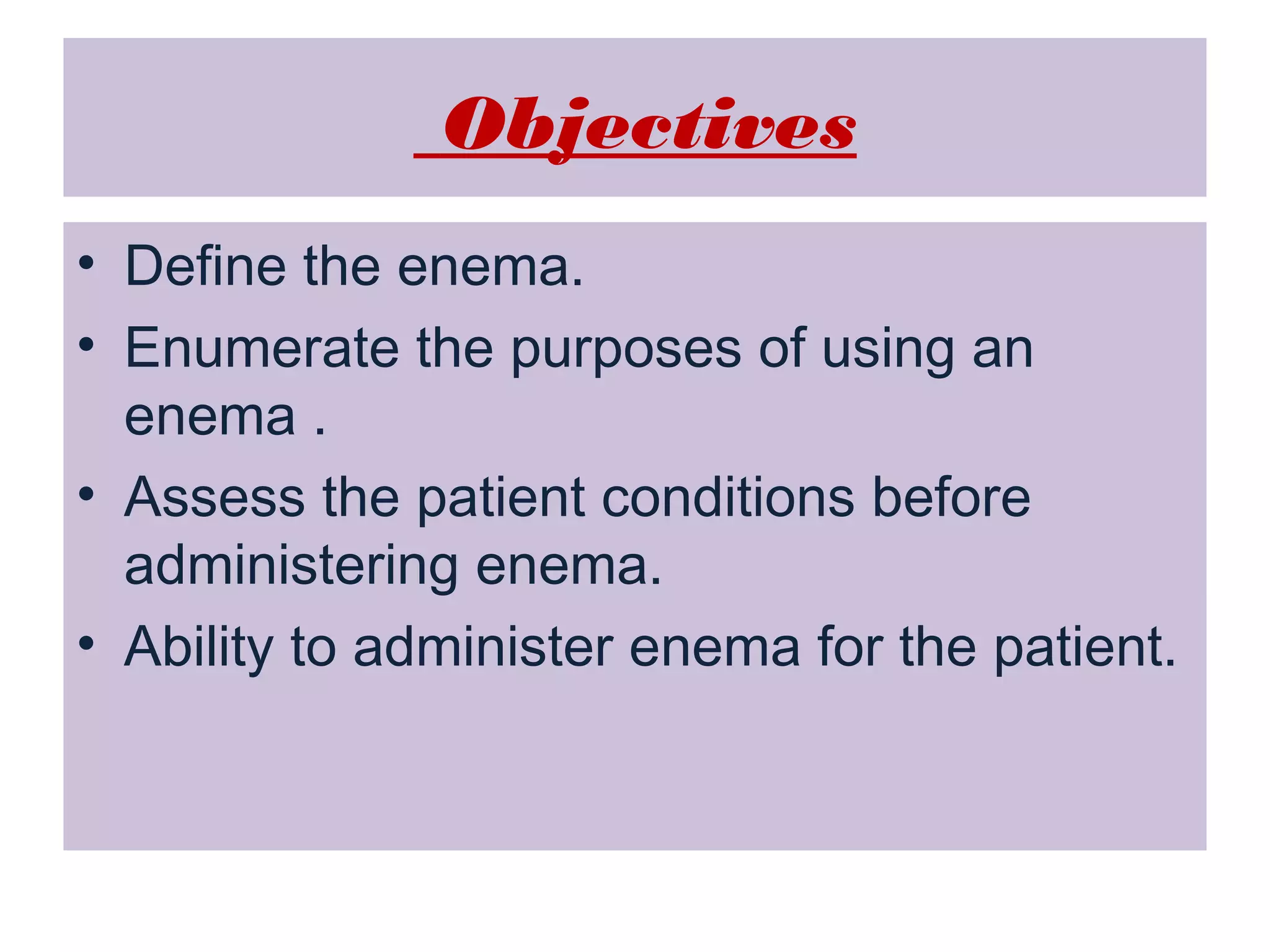 Administration of enema | PPT