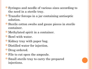 Sprit Injection Administration of injection.ppt prepared by drug. Milka | PPT