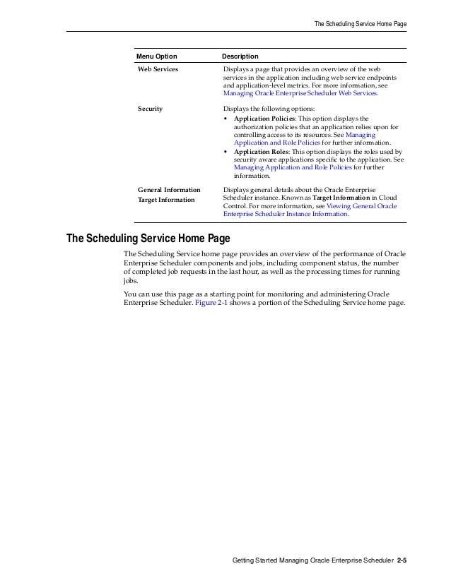 oracle enterprise scheduler ess job scheduling