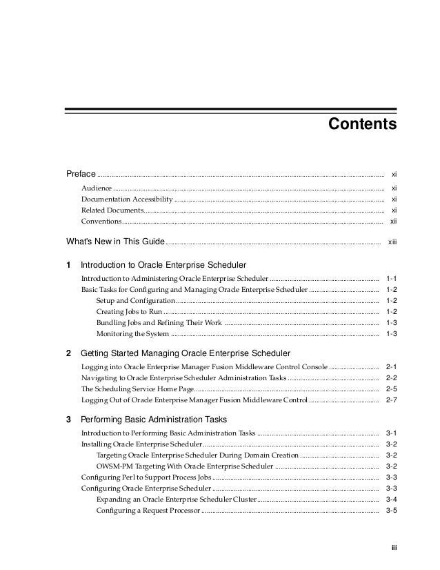 scheduling document