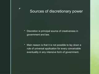 Comprehensive Analysis of Administrative Discretion in Law and ...