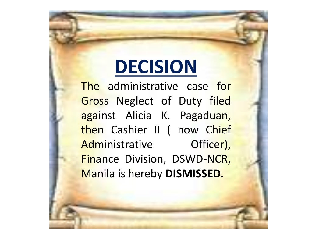 Samples of Decided Administrative Cases in the Philippines
