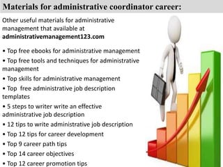 Administrative coordinator job description | PPTX