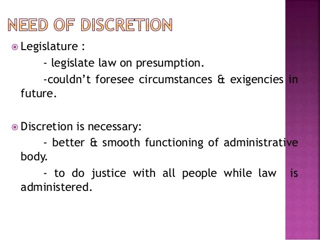 Administrative discretion
