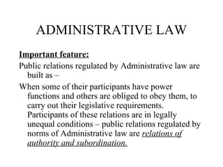 Administrative law PPT