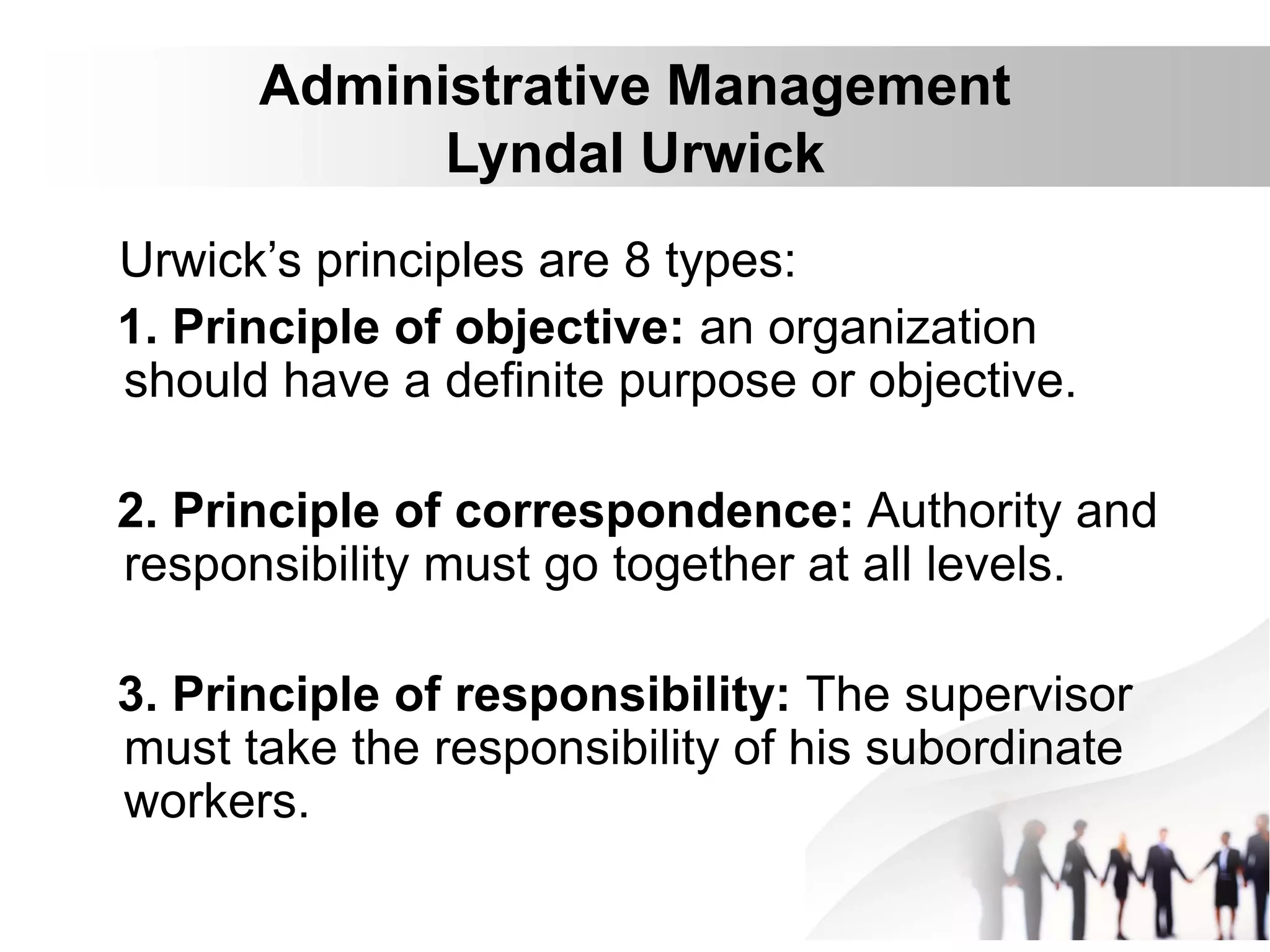 Urwick Administrative management (lec 4) | PDF
