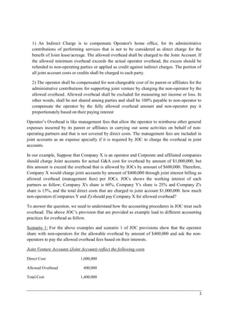 Administrative overhead in petroleum industry under psa, joa & ifrs | PDF