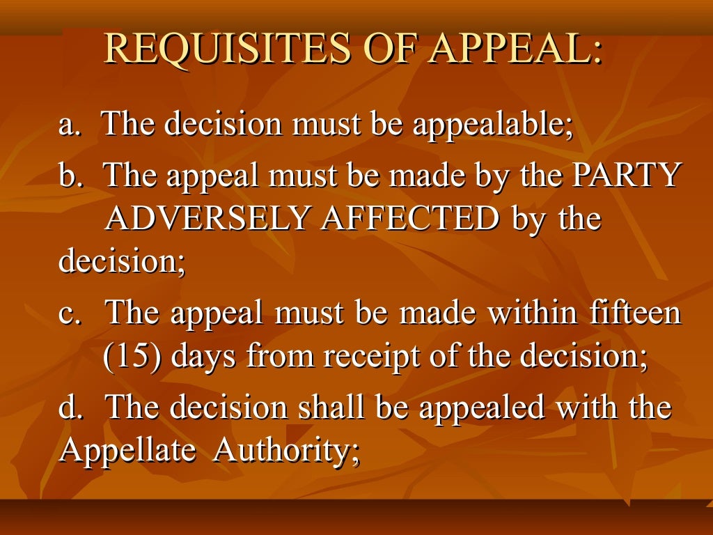 Administrative remedies