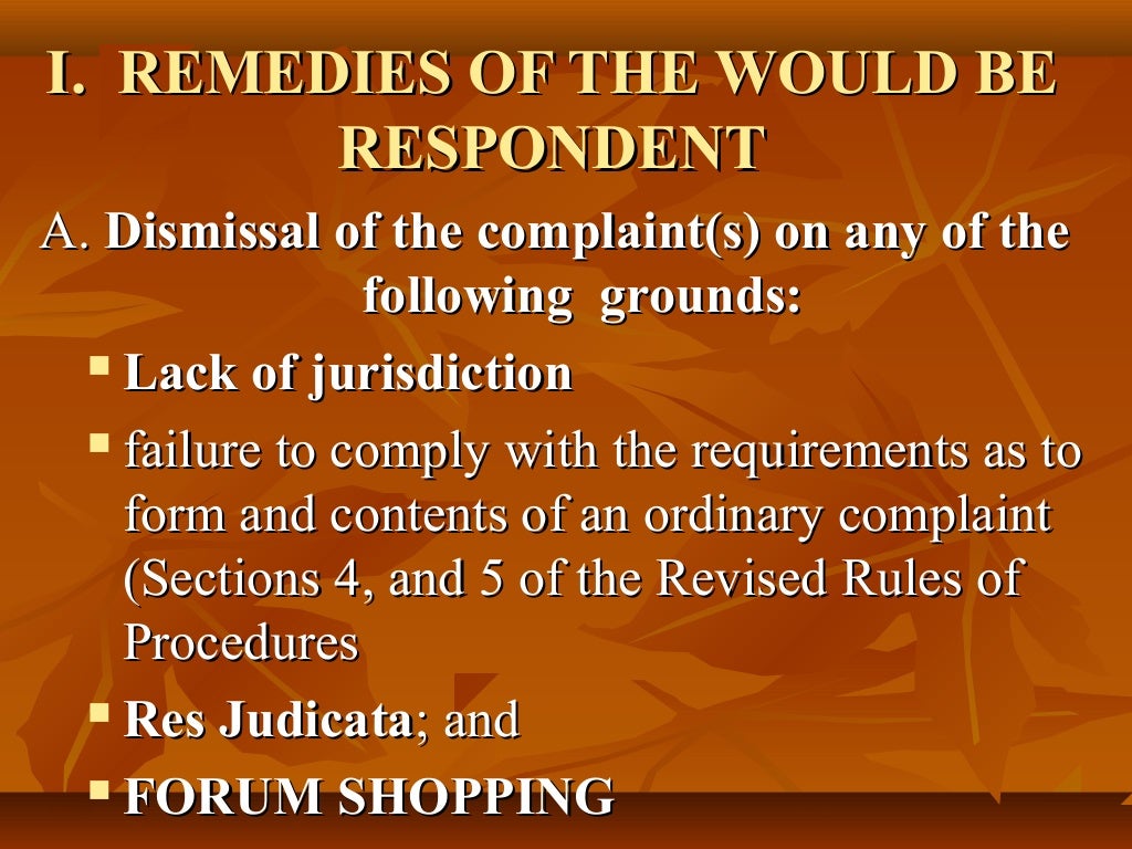 Administrative remedies