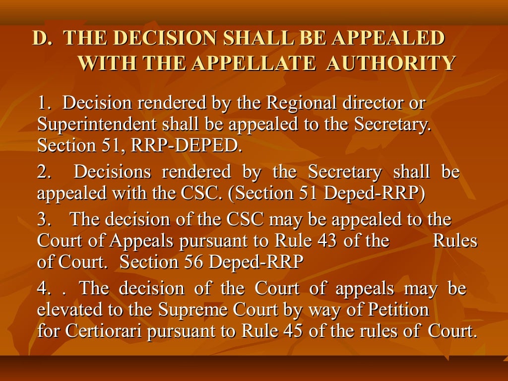 Administrative remedies