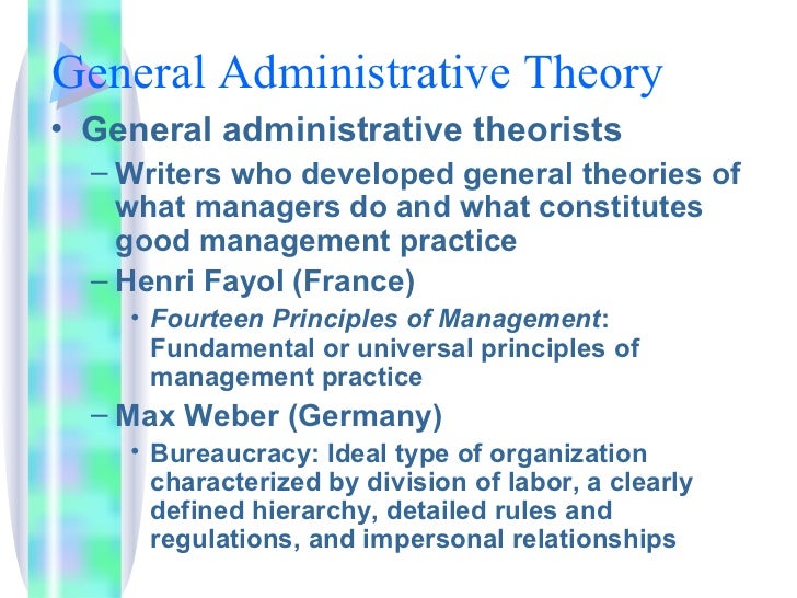 The Theory Of The Administrative Management