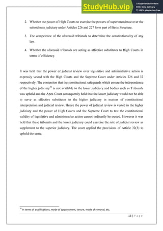 ADMINISTRATIVE TRIBUNALS OF INDIA A Study In The Light Of Decided Cases ...