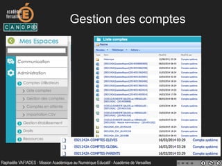 Gestion des comptes
 