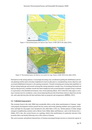 Tarawneh / Environmental Science and Sustainable Development, ESSD
Figure 11. Discontinued quarry site land use map. Sourc...