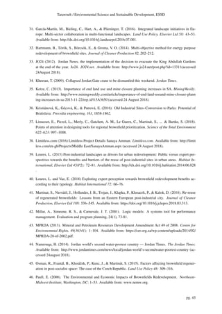 Tarawneh / Environmental Science and Sustainable Development, ESSD
31. Garcı́a-Martı́n, M., Bieling, C., Hart, A., & Plien...