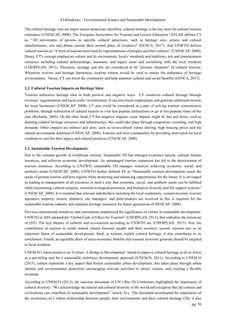 Sustainable Tourism and Culture: A Symbiotic Relationship | PDF