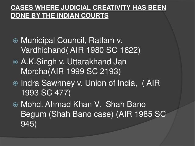 The Tools And Techniques Of Judicial Creativity And Precedent