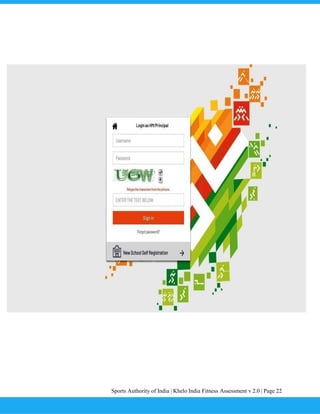 Sports Authority of India | Khelo India Fitness Assessment v 2.0 | Page 22
 