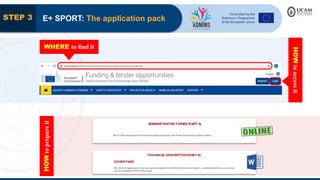 E+ SPORT: The application pack
STEP 3
WHERE to find it
HOW
to
access
it
HOW
to
prepare
it
 