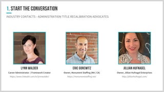Administrative Title Recalibration Initiative (Evolved Career Pathing ...