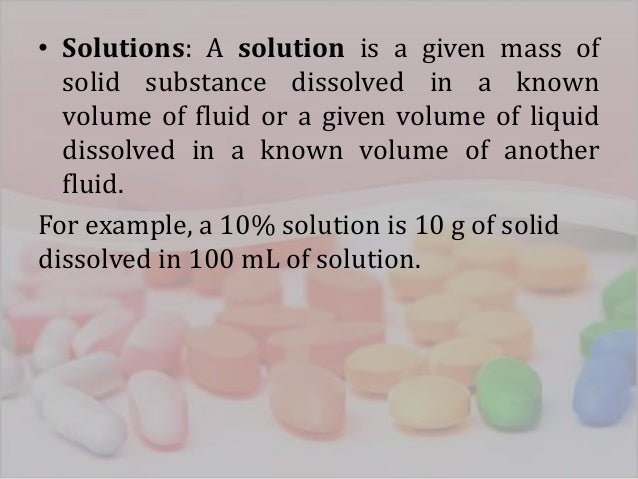 Solid medication is measured in