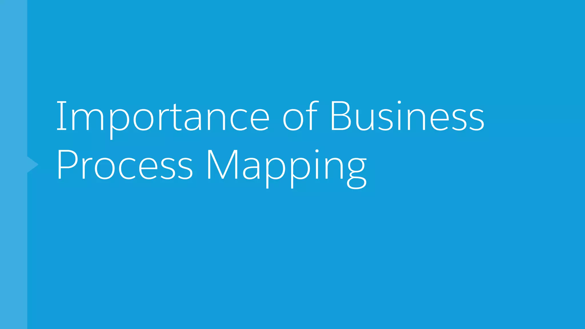 Importance of Business
Process Mapping
 