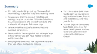 Intro to the Salesforce Command Line Interface for Admins | PDF