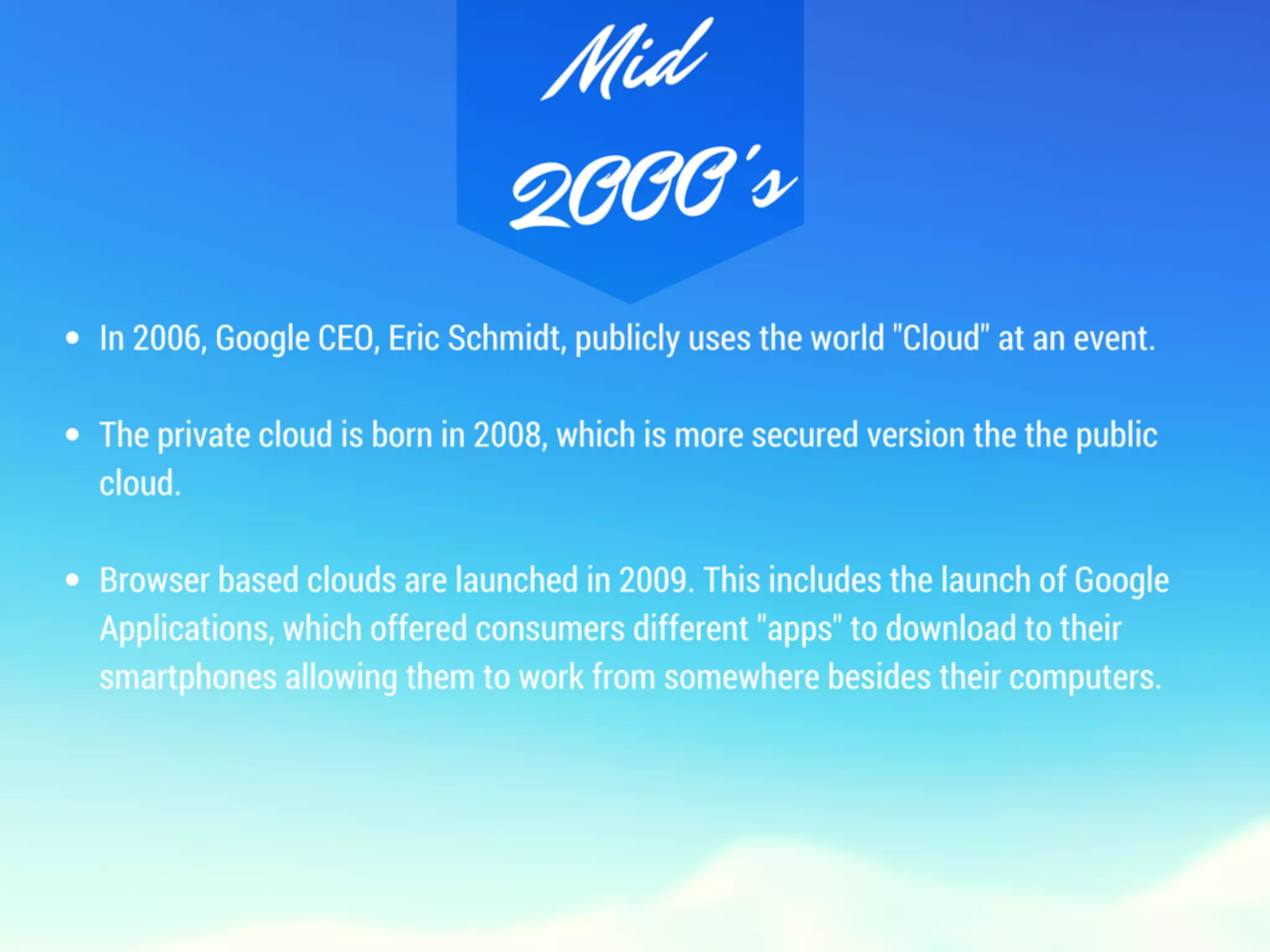 Cloud History 101