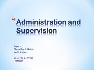 master of arts in education major in administration and supervision
