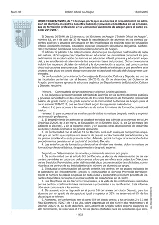 csv:BOA20160518010
18/05/2016Boletín Oficial de AragónNúm. 94
11302
ORDEN ECD/427/2016, de 11 de mayo, por la que se convo...