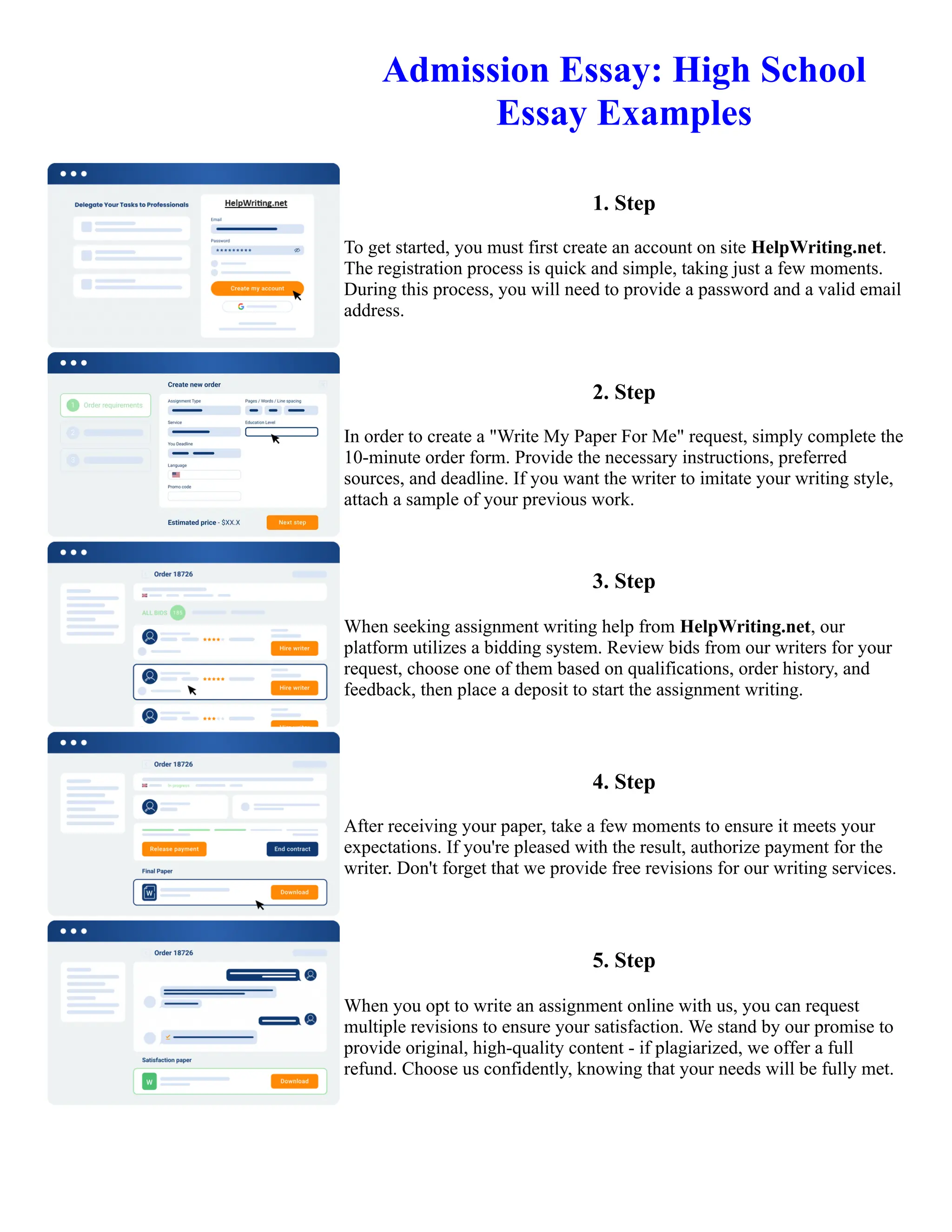 Admission Essay High School Essay Examples | PDF