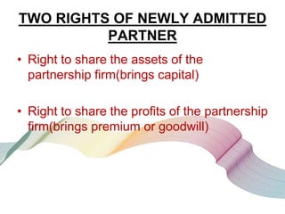 Admission of a partner | PPTX