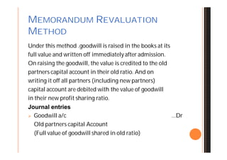 Admission of a partner | PDF