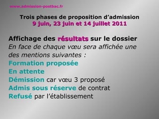 les poursuites d’études 